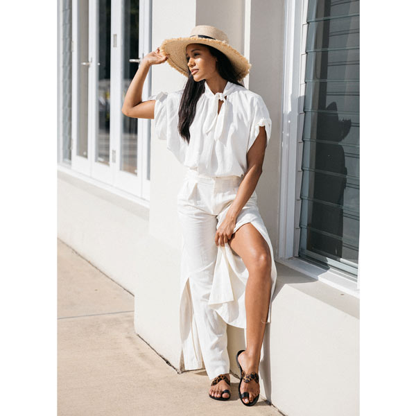 Mi/Mai Goa Leopard Leather toe loop slide lifestyle 1