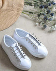 Mi/Mai joe white/silver sneaker flatlay
