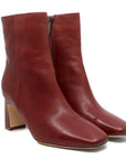 Darcy Red | Leather ankle boot