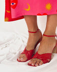 Mona Red | Soft leather sandal