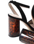 Mint&Rose-arlena-carey-black suede heel close up 