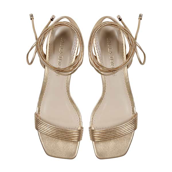 Kim Gold | Metallic leather sandal