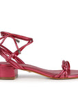 Nicole Pink | Metallic leather sandal