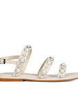 Zoe Off White | Pearl embellished sandal