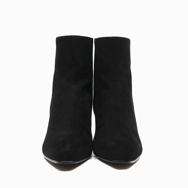 Reike Nen Wave Oval Black Mid heel suede ankle boot front