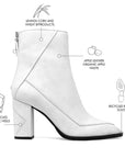 Sylven New York Almasi white apple leather boot info