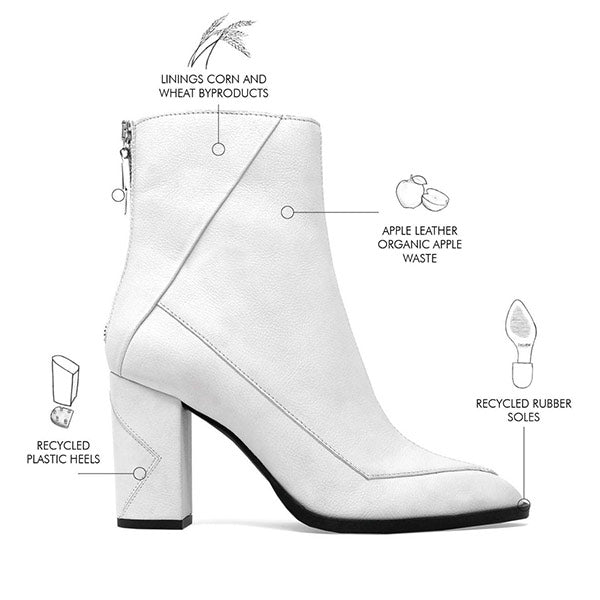 Sylven New York Almasi white apple leather boot info