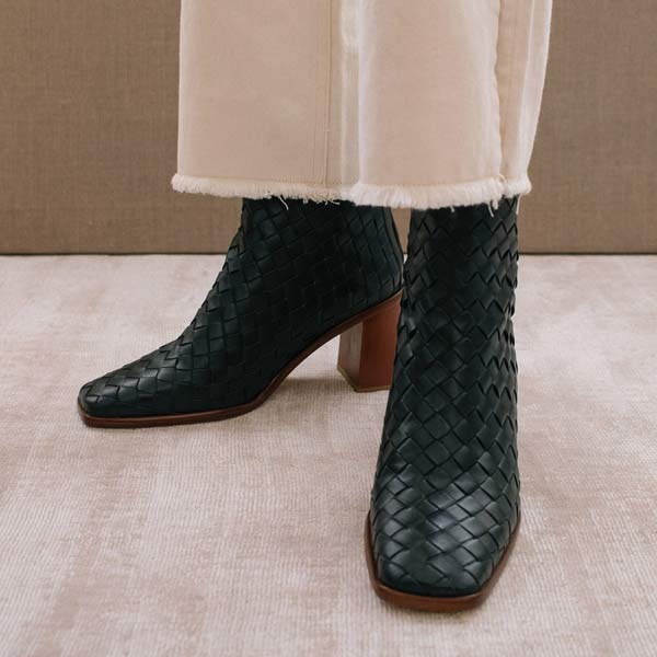 Alohas West Braided leather ankle boot lifestyle 4