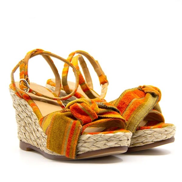 Baltarini Penelope Platform raffia wedge sandal angle