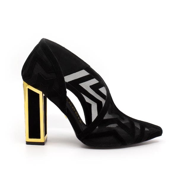 Kat Maconie Sylvie High heel suede pump side