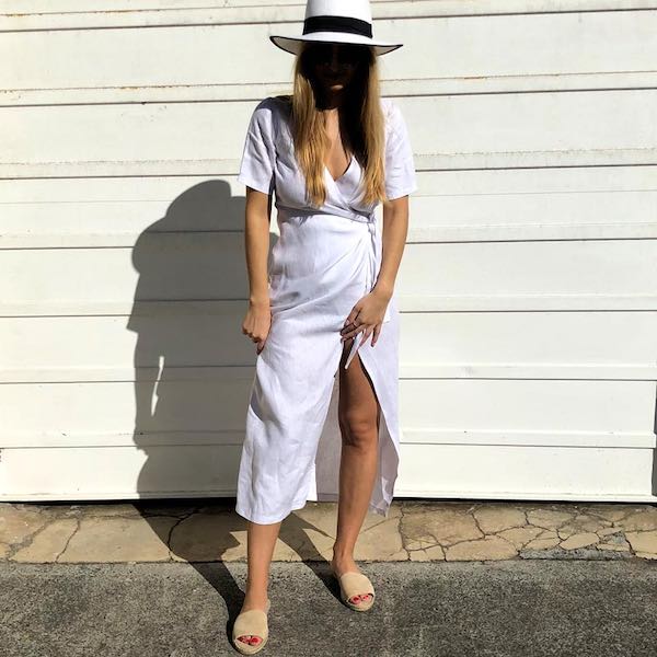 Mint &amp; Rpse Olivia Beige Suede Flat espadrille slide lifestyle 4