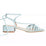 Mi/Mai Corfu Blue Low heel strappy sandal side
