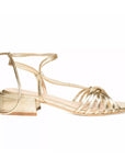 Mi/Mai Corfu gold Low heel strappy sandal side