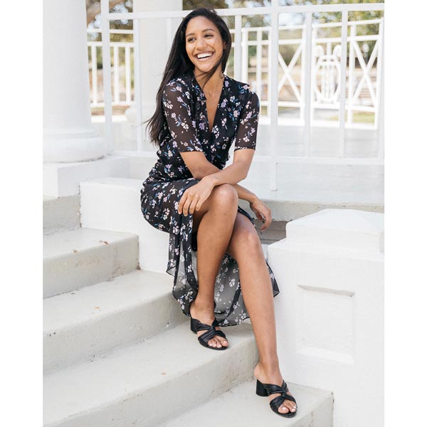 Dina by Mi/Mai Mid heel leather mule lifestyle 5