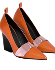 Atiana Nine to Fiver Terracotta High heel pump angle