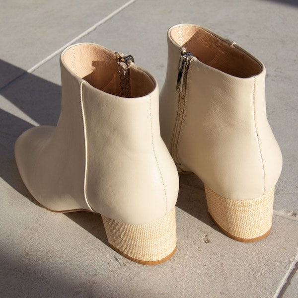 Mi/Mai Noumea Cream leather ankle boot lifestyle 1
