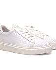 Pedro Miralles Trenza Alfa White Leather sneaker angle