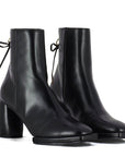 Reike Nen Square Leather Black High heel ankle boot angle