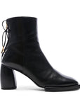 Reike Nen Square Leather Black High heel ankle boot side